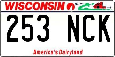 WI license plate 253NCK