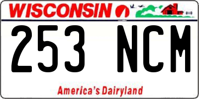 WI license plate 253NCM