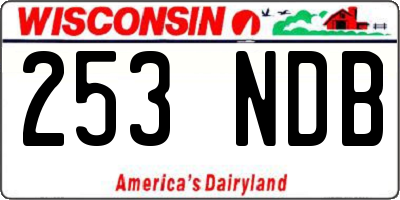 WI license plate 253NDB