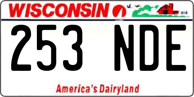 WI license plate 253NDE