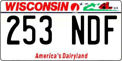 WI license plate 253NDF