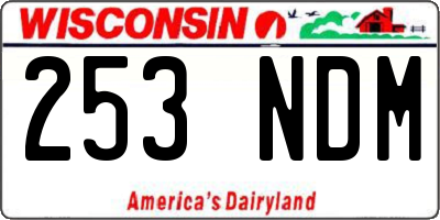 WI license plate 253NDM
