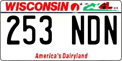 WI license plate 253NDN