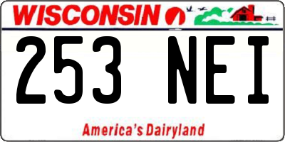 WI license plate 253NEI