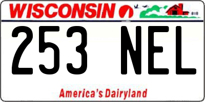 WI license plate 253NEL