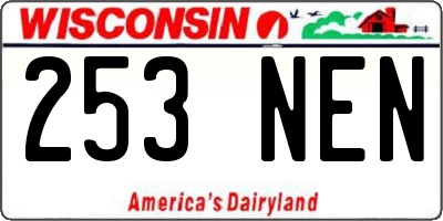 WI license plate 253NEN
