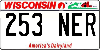 WI license plate 253NER