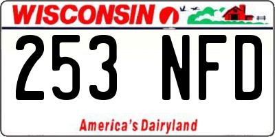WI license plate 253NFD
