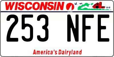 WI license plate 253NFE