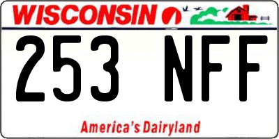 WI license plate 253NFF