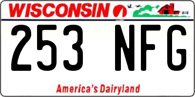 WI license plate 253NFG