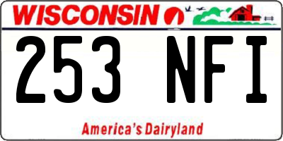 WI license plate 253NFI