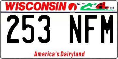 WI license plate 253NFM