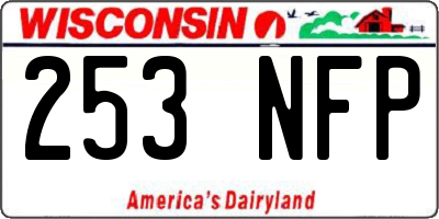 WI license plate 253NFP