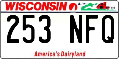 WI license plate 253NFQ