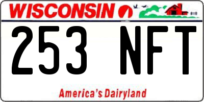 WI license plate 253NFT