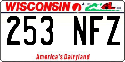WI license plate 253NFZ