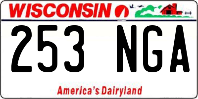 WI license plate 253NGA