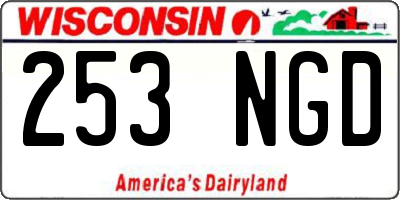 WI license plate 253NGD