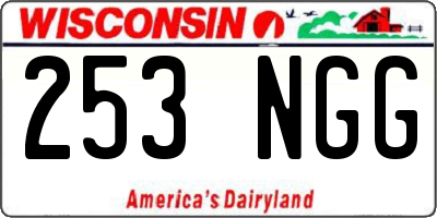 WI license plate 253NGG