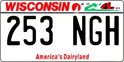 WI license plate 253NGH