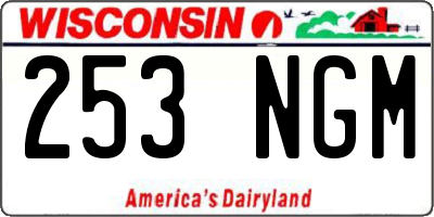 WI license plate 253NGM