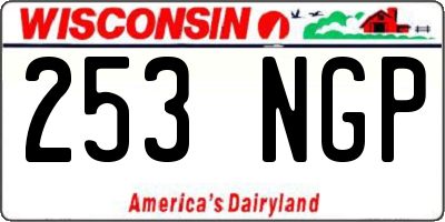 WI license plate 253NGP