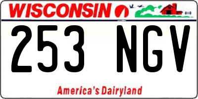 WI license plate 253NGV
