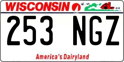WI license plate 253NGZ