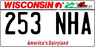 WI license plate 253NHA
