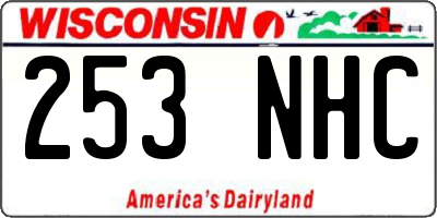 WI license plate 253NHC