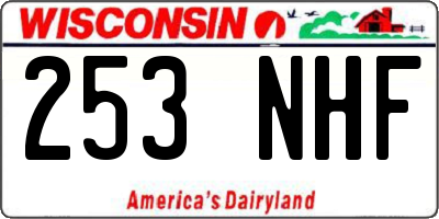 WI license plate 253NHF