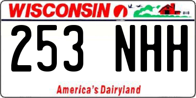 WI license plate 253NHH