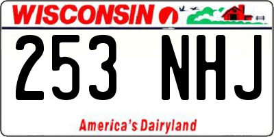 WI license plate 253NHJ
