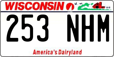 WI license plate 253NHM