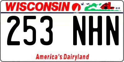 WI license plate 253NHN