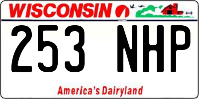 WI license plate 253NHP