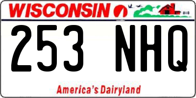 WI license plate 253NHQ