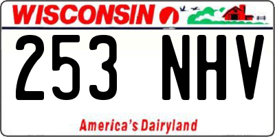 WI license plate 253NHV