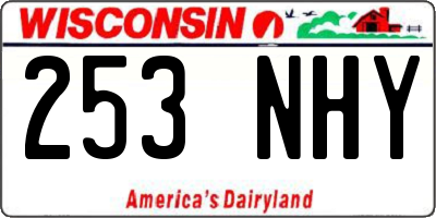 WI license plate 253NHY