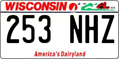 WI license plate 253NHZ