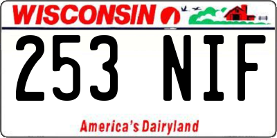 WI license plate 253NIF