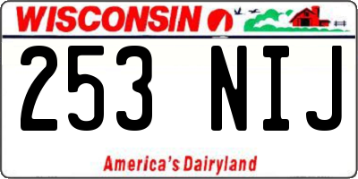 WI license plate 253NIJ