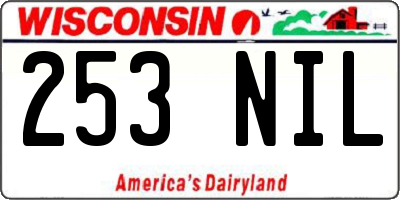 WI license plate 253NIL
