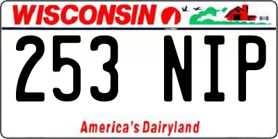 WI license plate 253NIP