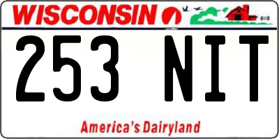 WI license plate 253NIT