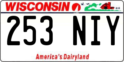 WI license plate 253NIY