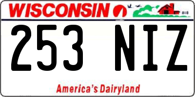 WI license plate 253NIZ