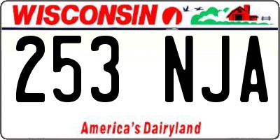 WI license plate 253NJA