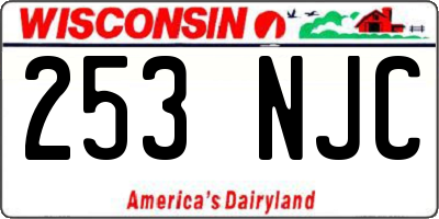 WI license plate 253NJC